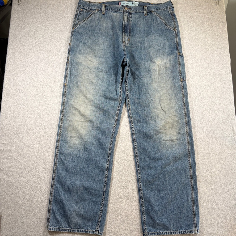 Levis Carpenter Jeans Mens 44x36 Blue Denim Baggy Y2K Workwear Pants